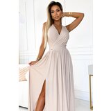 Numoco Women's long dress with a neckline and a tie at the back | shoptok.hr