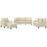  4-dijelni set sofa s jastucima krem od umjetne kože | shoptok.hr