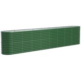  Povišena vrtna gredica od čelika 332 x 40 x 68 cm zelena | shoptok.hr
