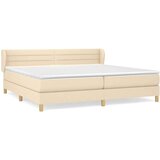  S oprugama i madracem krem 200 x 200 cm od tkanine | shoptok.hr