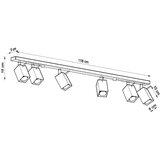  Sollux SL.0460 - Spot lampa MERIDA 6xGU10/40W/230V crna | Eponuda.com