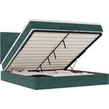 vidaXL Otomanski posteljni okvir z vzmetnicami zelen 200x200cm žamet, (22054089) | Shoptok.si