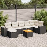 vidaXL 8-dijelni set vrtnih sofa od poliratana s jastucima crni | shoptok.hr