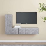  3-dijelni set TV ormarića siva boja betona od iverice Cijene