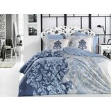  Mirella - royal royal blueecrulight blue poplin double quilt cover set | ePonuda.com