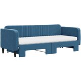  Dnevni krevet na razvlačenje plavi 80 x 200 cm baršunasti | shoptok.hr