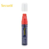 SECURIT Marker z vodoodporno tekočo kredo ®, 15 mm, rdeč