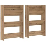  Ormar za cipele Zidne 2 pcs Umjetnički hrast 60 x 18 x 90 cm | shoptok.hr