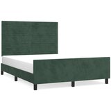  Posteljni okvir z vzglavjem temno zelen 140x200 cm žamet, (20884299) | Shoptok.si