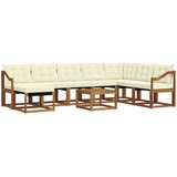  Set vanjskih sofa 9 kom. Prirodna i krem | shoptok.hr