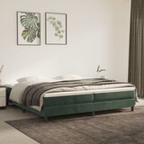 The Living Store Box spring postelja z vzmetnico temno zelena 200x200 cm žamet - Box Spring Postelja, (21488534) Cene