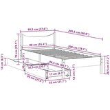 vidaXL Okvir kreveta s ladicama 90x200 cm od masivne borovine | shoptok.hr