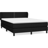  Box spring posteljni z vzmetnico črn 140x190 cm blago, (20735958) | Shoptok.si