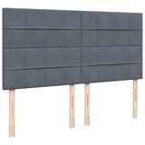 Krevet s oprugama i madracem tamnosivi 200x200 cm baršunasti | shoptok.hr
