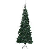 vidaXL Kotično umetno božično drevo Zelena 180 cm PVC in kovina | Shoptok.si