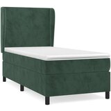 Box spring krevet s madracem tamnozeleni 90x190 cm baršunasti | shoptok.hr