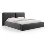 Cosmopolitan Design Tamno sivi baršunasti tapecirani bračni krevet s prostorom za odlaganje s podnicom 180x200 cm Arendal – | shoptok.hr