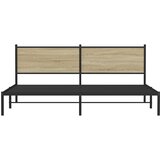  Metalni okvir kreveta bez madraca boja hrasta sonome 193x203 cm | shoptok.hr