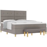  s opruga kutije Sivo-smeđa 200 x 180 cm tkanina | shoptok.hr