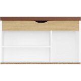 vidaXL klupa za cipele s jastukom bijela/hrast 80 x 30 x 47 cm iverica | shoptok.hr