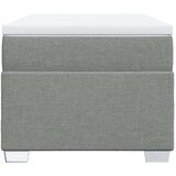vidaXL Box spring postelja z vzmetnico svetlo siva 90x200 cm blago | Shoptok.si