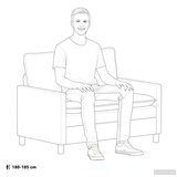 SOFA Krem 126 x 81 x 87 5 cm Baršun - Krem 110 cm | shoptok.hr