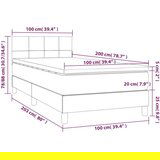  Box spring postelja z vzmetnico LED krem 100x200 cm blago, (20723929) | Shoptok.si