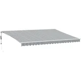 vidaXL Avtomatsko zložljiva tenda z LED antracit in bela 500x350 cm, (21260758)