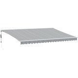 vidaXL Tenda na automatsko uvlačenje LED antracit i bijela 500x350 cm | shoptok.hr