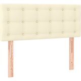Maison Chic Posteljno vzglavje - Vzglavna omarica - Nočna omarica krem 90x5x78/88 cm umetno usnje, (21706226) Cene