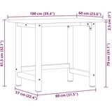 vidaXL Delovna miza 100x60x81,5 cm trdna hrastovina | Shoptok.si