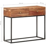 vidaXL Konzolni stol 90 x 35 x 75 cm od grubog bagremovog drva | shoptok.hr