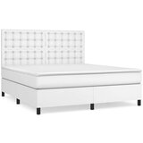  Box spring postelja z vzmetnico bela 180x200 cm umetno usnje, (20901402) | Shoptok.si