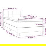  Krevet s oprugama i madracem crni 90x200 cm od tkanine | shoptok.hr