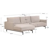 Kave Home Bež kotna sedežna garnitura iz šenilje (levi kot/z ležalnikom) Galene – | Shoptok.si