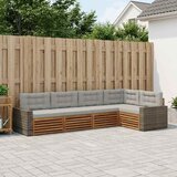  Set vanjskih sofa 5 pcs Prirodna i svjetlosiva Cijene