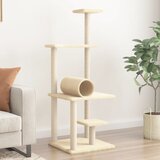 vidaXL Mačje drevo s praskalniki iz sisala krem 136 cm | Shoptok.si