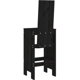  Barski stolci 2 kom crni 40 x 42 x 120 cm od masivne borovine | shoptok.hr