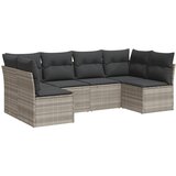  6-dijelni set vrtnih sofa od poliratana s jastucima svjetlosivi | shoptok.hr
