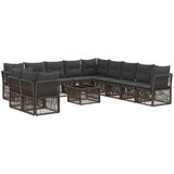 vidaXL Vrtna sedežna garnitura 12 pcs Siva poli ratan, (5000270651) | Shoptok.si