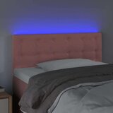  LED posteljno vzglavje roza 80x5x78/88 cm žamet, (20953905) | Shoptok.si