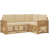  Setovi sofa 4 pcs Bijela i bež 191 x 132,5 x 73 cm Poliester | Eponuda.com