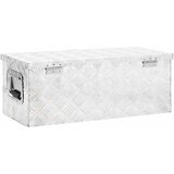 Kutija za pohranu srebrna 70 x 31 x 27 cm aluminijska | shoptok.hr