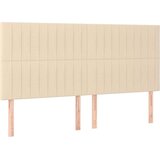 vidaXL Box spring postelja z vzmetnico krem 160x200 cm blago, (20894527) | Shoptok.si