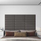  Zidna uzglavlja 12 pcs Sivi 60 x 15 cm tkanina | shoptok.hr