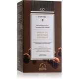 Korres Argan Oil permanentna barva za lase z arganovim oljem odtenek 4.0 Brown Cene