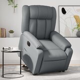 Maison Chic Električni naslanjač - Relax naslanjač s funkcijo vstajanja sivo umetno usnje, (22061062) | Shoptok.si