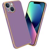 Cadorabo Ohišje, združljiv z Apple v sijajnem vijoličnem - zlati - zaščitni pokrov iz fleksibilnega silikona TPU in z zaščito pred kamero, (20602899) Cene