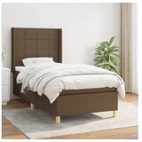 vidaXL Box spring postelja z vzmetnico temno rjava 100x200 c Cene