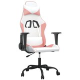  Masažni gaming stol Bela in roza umetno usnje | Shoptok.si